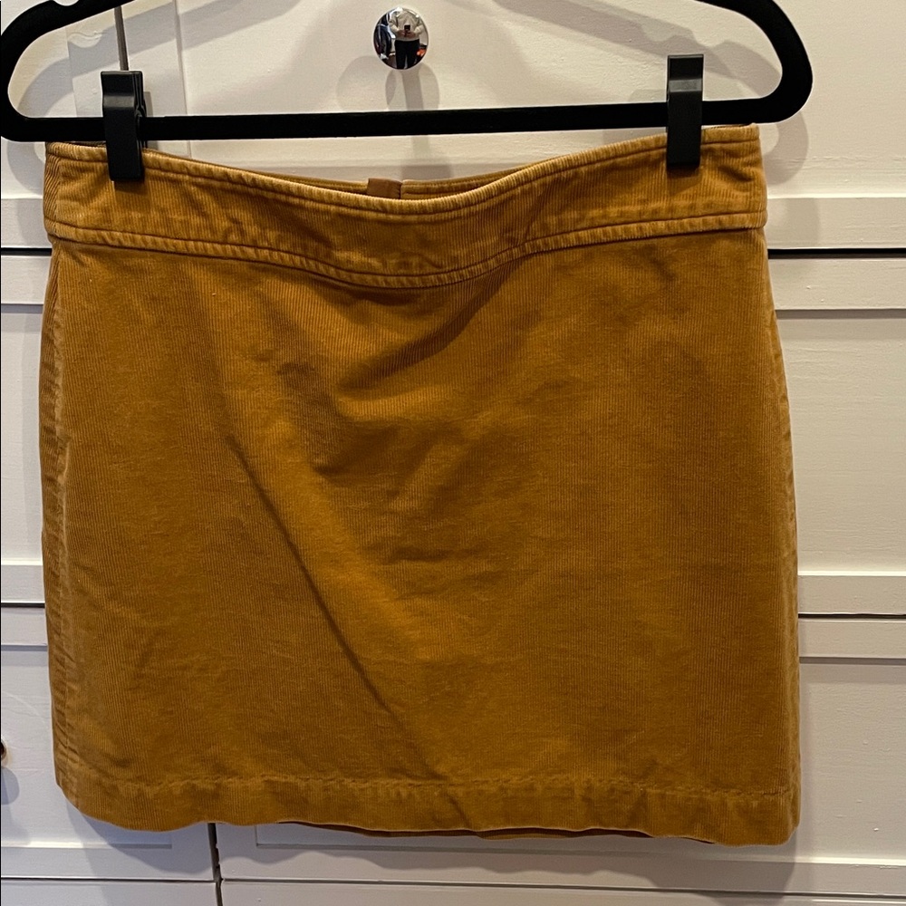 J. Crew Golden Corduroy Mini Skirt